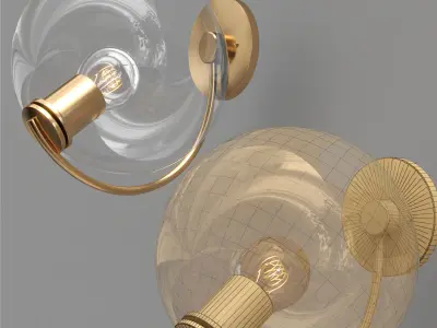 Fiddlehead Sconce 3D model