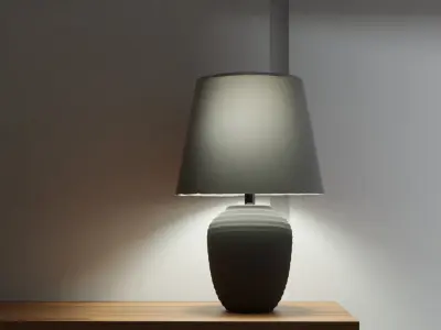 3d Lamp table with shade Free 3D model