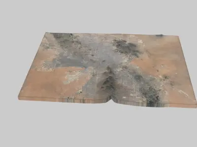 El Paso City Low-poly 3D model