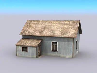 Old Wooden House Low-poly 3D model purchase