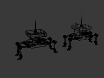Cube Burger Bot model  3D model