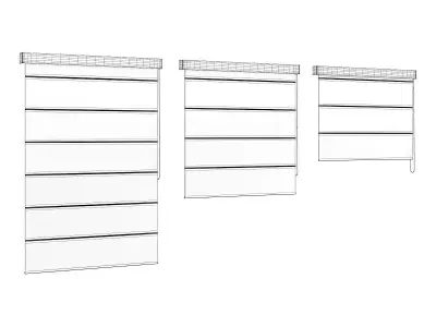 Grey Window Blinds 3D model