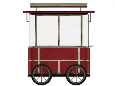 Turkish Bagel Cart Low-poly 3D model
