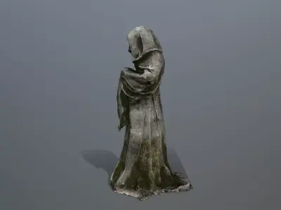 old statue Low-poly 3D model