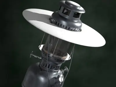 Oil lantern lamp 3D model