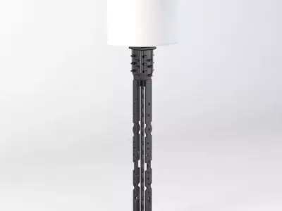 Nevelson Style  Assemblage Floor Lamp 3D model