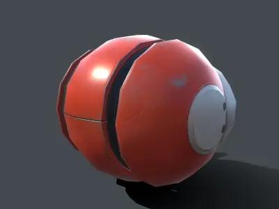 Sphere Drone Low-poly 3D model