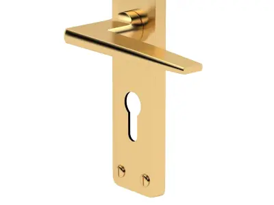 Kendal Door Handle Brass 3D model