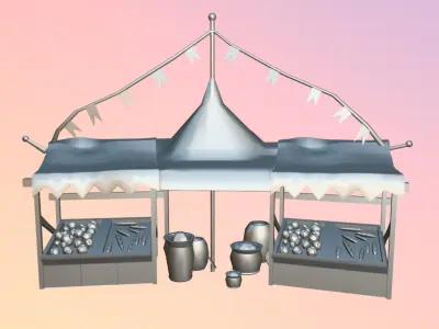 Trade Shop Low-poly 3D model