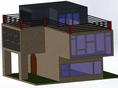 3D printable Villa 3D model