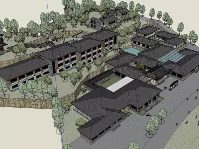 vacation spot-Resort-Fashion Leisure Hotel-0142 3D model