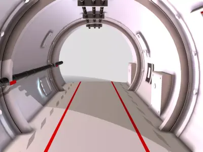 Spaceship - Corridor Low-poly 3D model