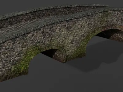 Stone Bridge  - PBR Low-poly 3D model