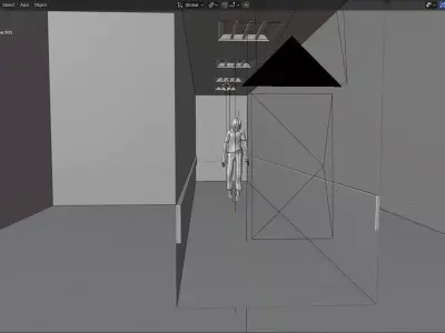 Abandoned Hospital Horror Hallway  Realistic Blender Environment 3D model