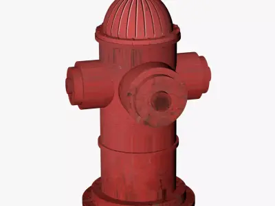 Fire Hydrant Low-poly 3D model
