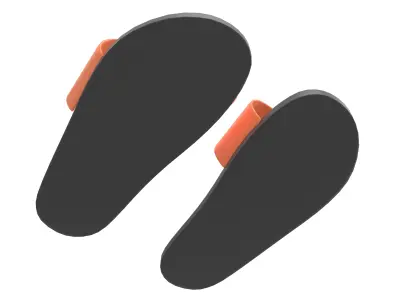 Flip Flops v5 011 Low-poly 3D model