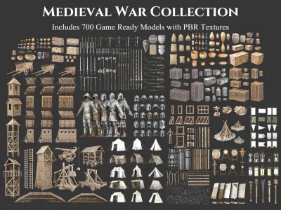 Medieval Collection War 3D Model Pack