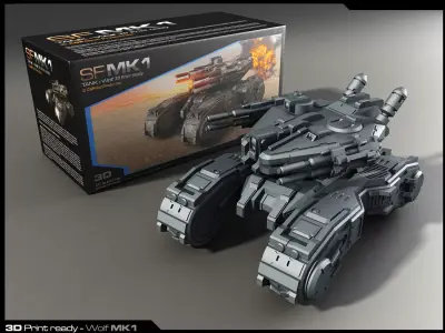 MK1-Tank 3D Print futuristic tank 3D print model