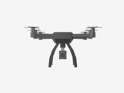 Cartoon Drone V1 002 Low-poly 3D model