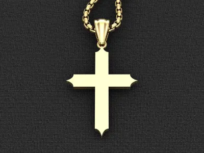 Cross Light Gold 3CP062 3DM STL 3D model
