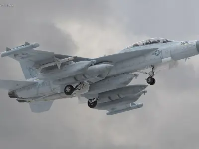  Fighter Jet Boeing EA 18G with Pilot 