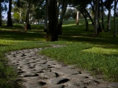 Garden Road Generator Low-poly 3D model