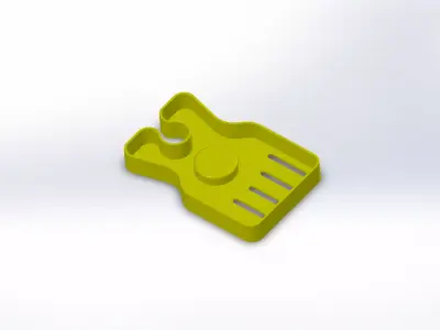 Custom Machined Fixture Plate -SolidWorks 3D CAD Model 3D print model