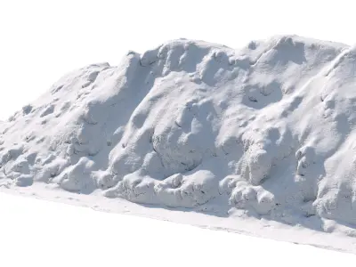 Big snow cliff 3D model