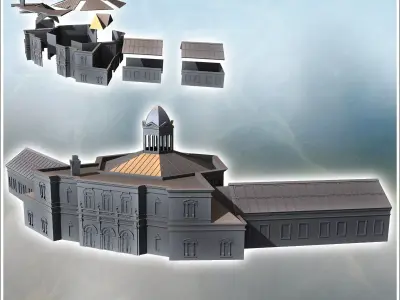 Museum of Modern Art with Bell Tower Arnhem Netherlands - World  3D print model