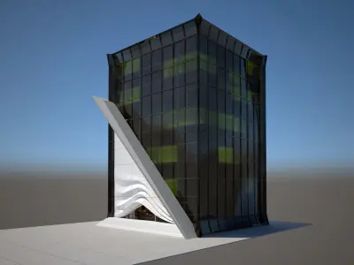 Modern Hospital Building  3D model