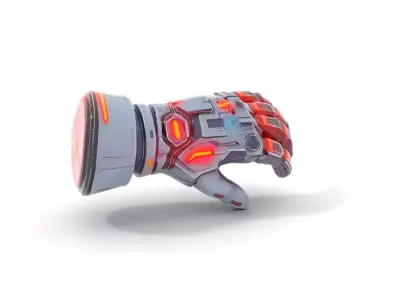 Futuristic Robotic Hand model pack Low-poly 3D model