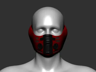 helmet mask high poly sculpt 3d printable 3D model
