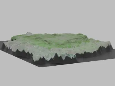 Romania Map Country Low-poly 3D model
