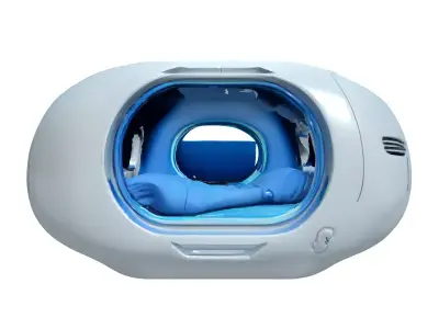 Futuristic Sleep Pod Capsule Low-poly 3D model