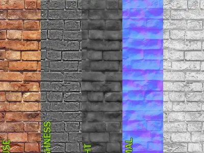 PBR - Brick Wall Tileable Texture Texture