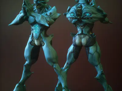 Impetus creature in motion 3D model