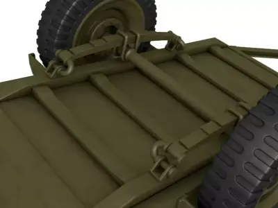 Military Jeep Trailer 3D model