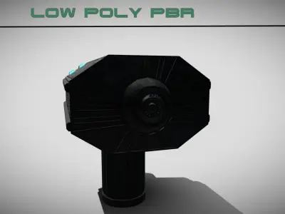 Sci-fi Turret Low-poly 3D model