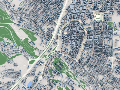 Bielefeld City Germany 3D model