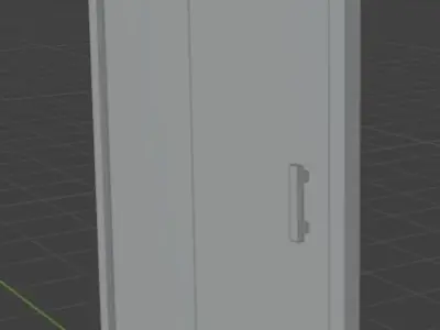 bulkhead shower door 3D model