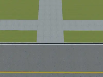 Modular Street Low-poly 3D model purchase