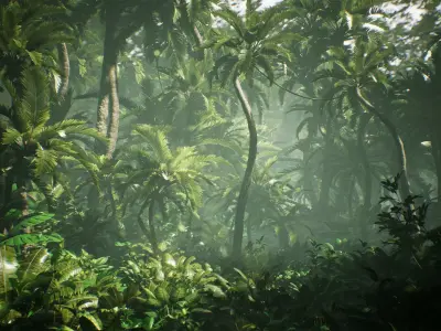 Tropical Nature 140 Assets Low-poly 3D model