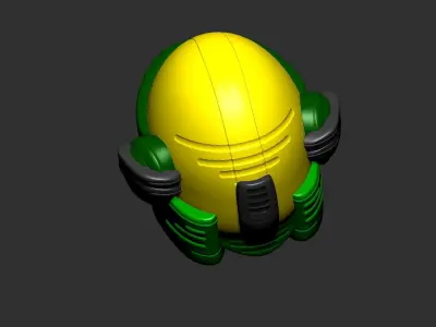 helmet high poly sculpt 3d printable ver 7 3D model 3D model 152