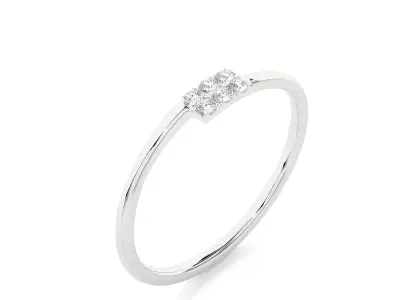 Light Minimalist Diamond Ring 3D print model