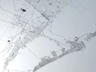 Atlantic City Road Network and Streets 3D model