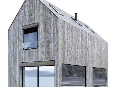 Barn houses 3D model