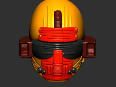 helmet high poly sculpt 3d printable  3D model 153