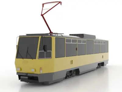 Tatra T6A2M Low Low-poly 3D model