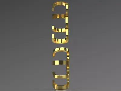 gold earr cuff ge0048  3D print model