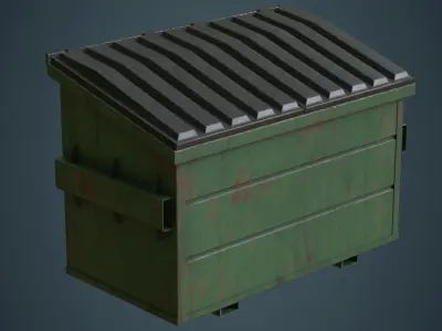 Dumpster 3B Low-poly 3D model